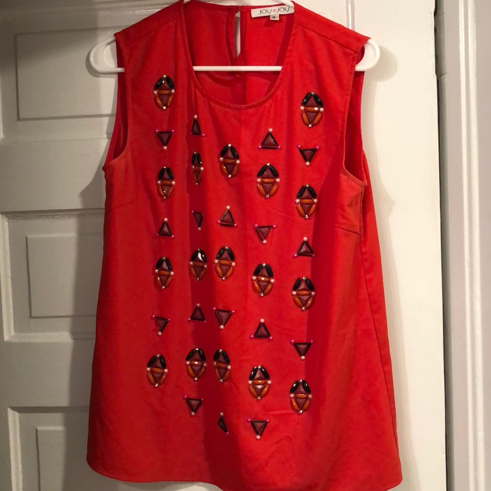 Beaded Silk Top Size Medium